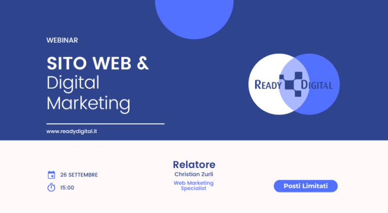 Sito Web e Digital Marketing: soluzioni strategiche per il futuro delle aziende | Webinar Live